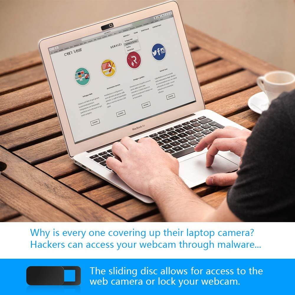 Webcam Cover Slide,Laptop Camera Cover Slide (8 Pack) -Ultra Slim Computer Camera Cover,Suitable for MacBook, Echo Spot,iPhone,IPad, Surface,Dell, Lenovo, Hp and More, Protects Your Privacy