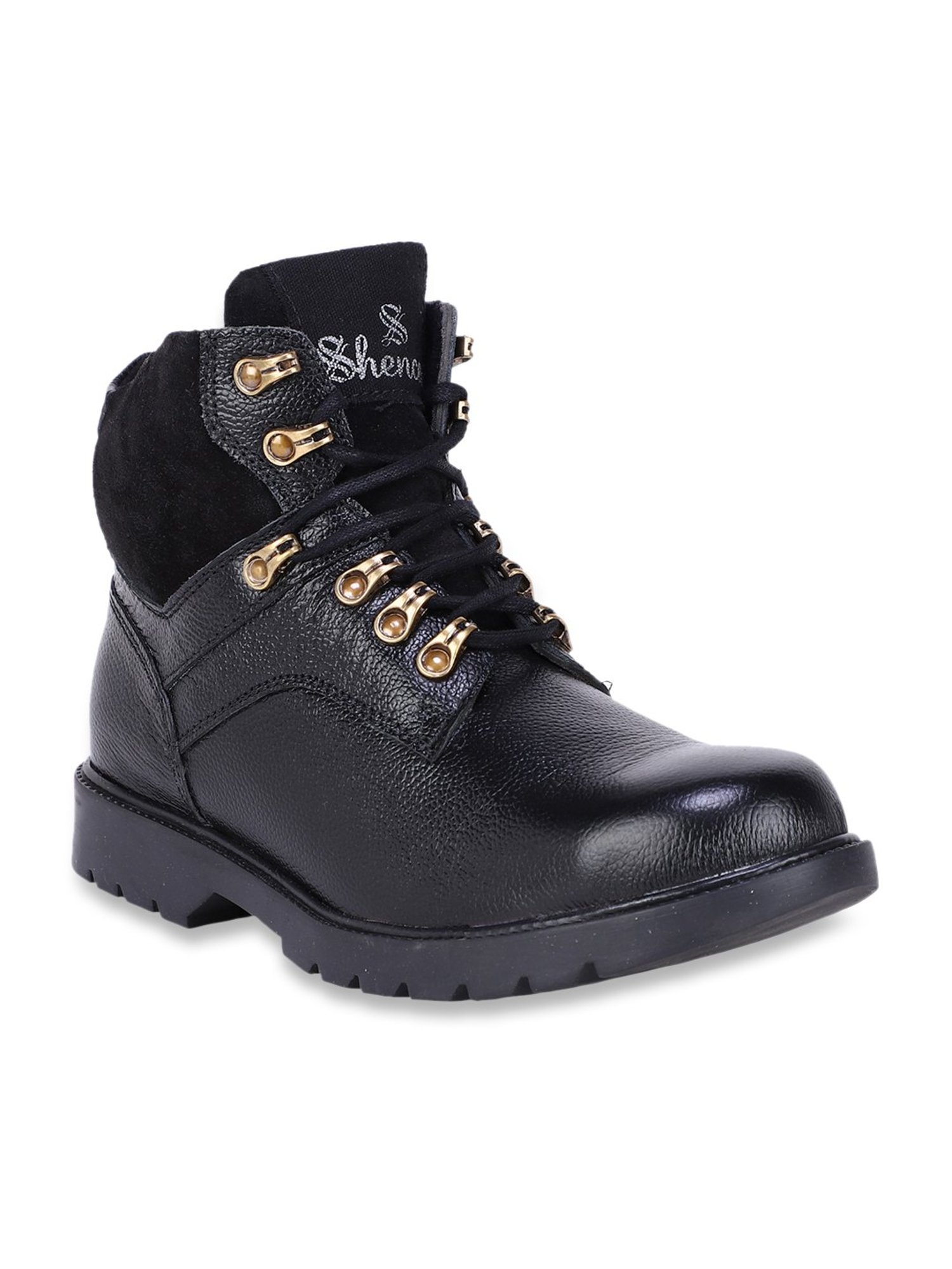 Shences Black Derby Boots