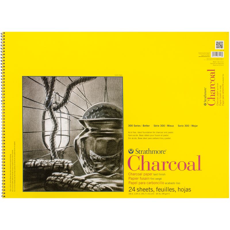 Strathmore Charcoal Spiral Paper Pad 18"X24"-24 Sheets