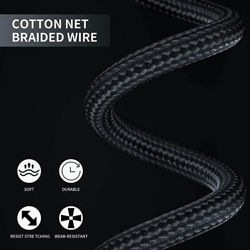 USB Microphone Cable 10Ft  USB Male to XLR Female Cable Connector Cords Adapter for Microphones or Recording 24K GoldPlated USB Connector Black Tweed Woven Jacket