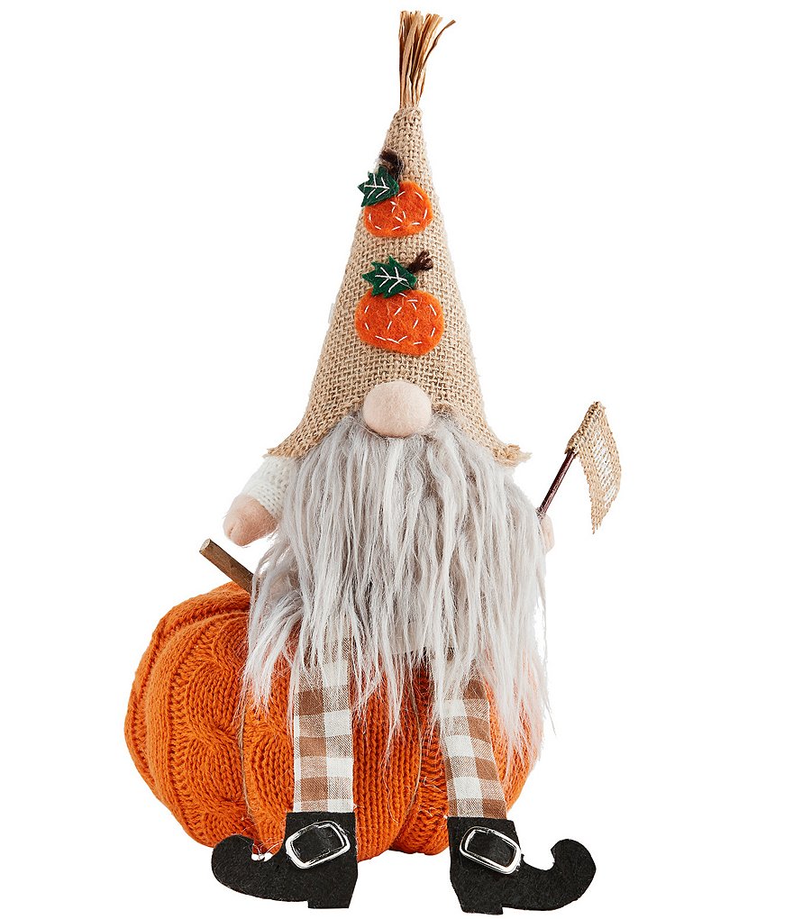 Mud Pie Festive Fall Collection Thankful Pumpkin Dangle Leg Gnome