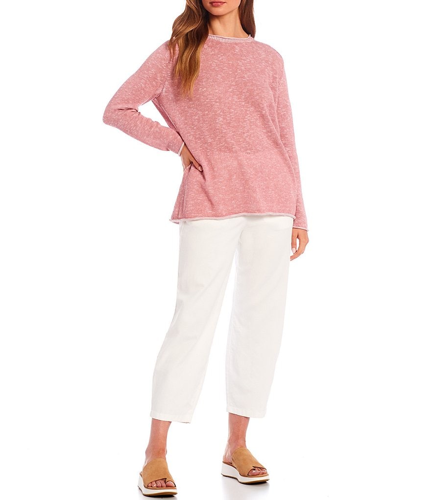 J.McLaughlin Jamey Crew Neck Button Trim Raglan Sleeve Sweater