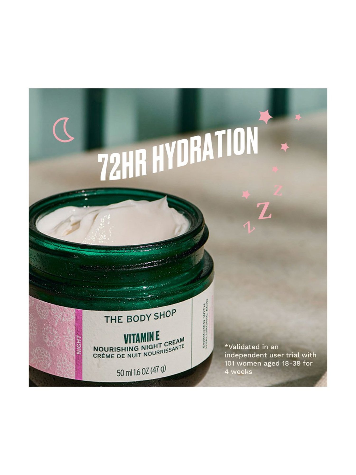 The Body Shop Vitamin E 72hr Hydration Vegan Night Cream for All Skin Types - 50 ml