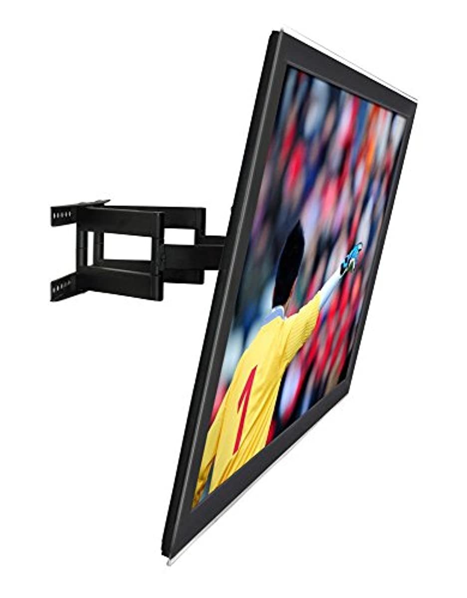 Mount-It! TV Wall Mount Full Motion Swivel and Tilt Dual Arms 32 37 40 42 47 49 50 55 inch TVs, 154 Lbs Weight Capacity, Black
