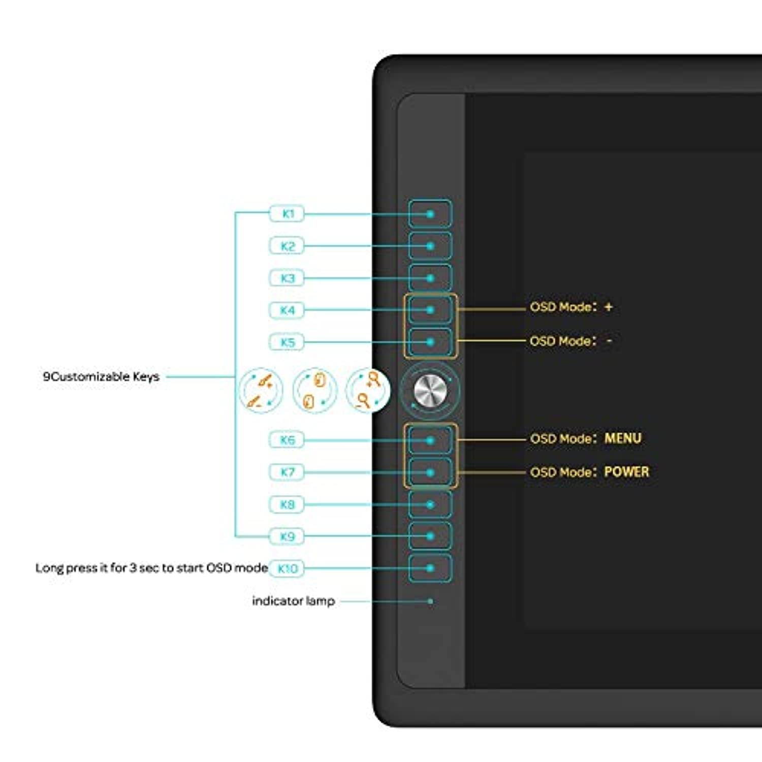 GAOMON PD156PRO Pen Display  and  20 Pen Nibs -15.6'' Full-Laminated 88%NTSC 8192 Tilt-Support Graphics Drawing Monitor Tablet for Digital Drawing/ Animation/ Online Teaching and Meeting