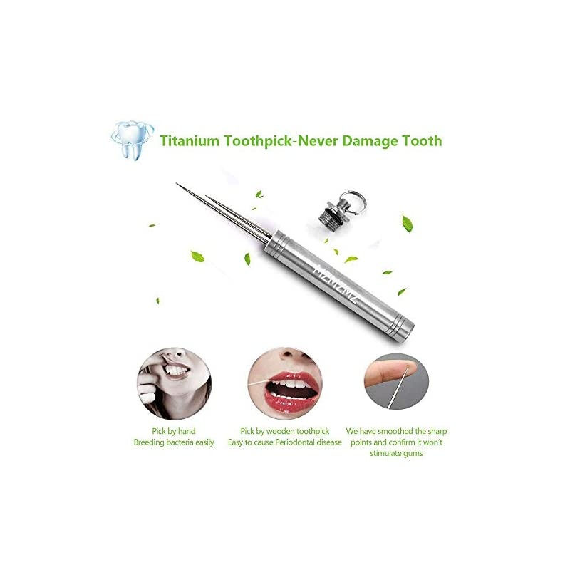 Pieces Toothpick Holders Dispenser with 500 Bamboo Toothpicks, Automatic Press Tooth Picks Container Storage Box