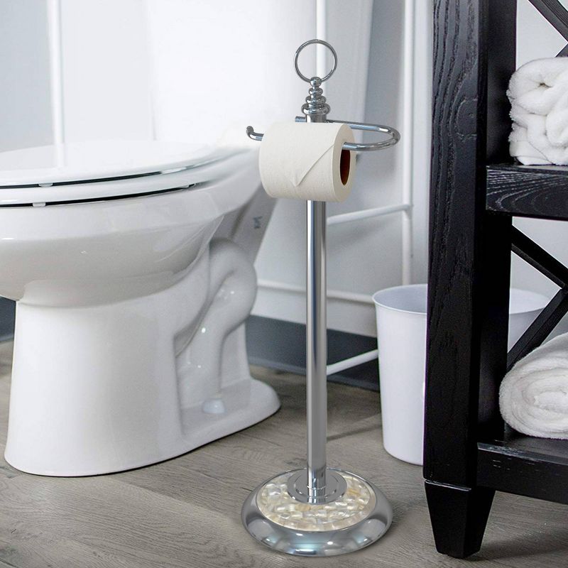 Freestanding Toilet Tissue Holder Chrome - Nu Steel