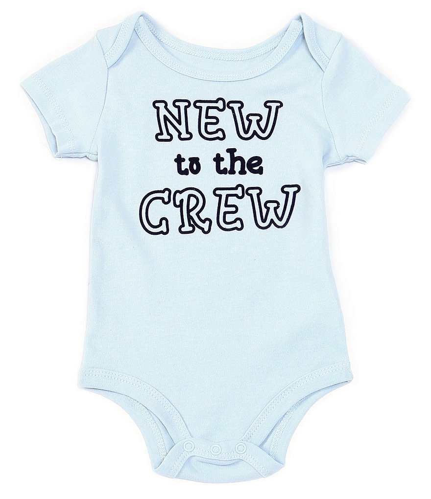 Baby Starters Baby Boys 3-12 Months Short-Sleeve New To The Crew Bodysuit