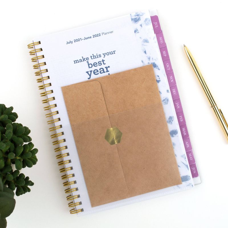 2021-22 Academic Planner 5.5" x 8.5" Plastic Weekly/Monthly Quarry Granite - Cambridge