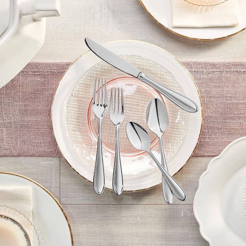 Hampton Signature 20pc Stainless Steel Gourmet Frosted Silverware Set