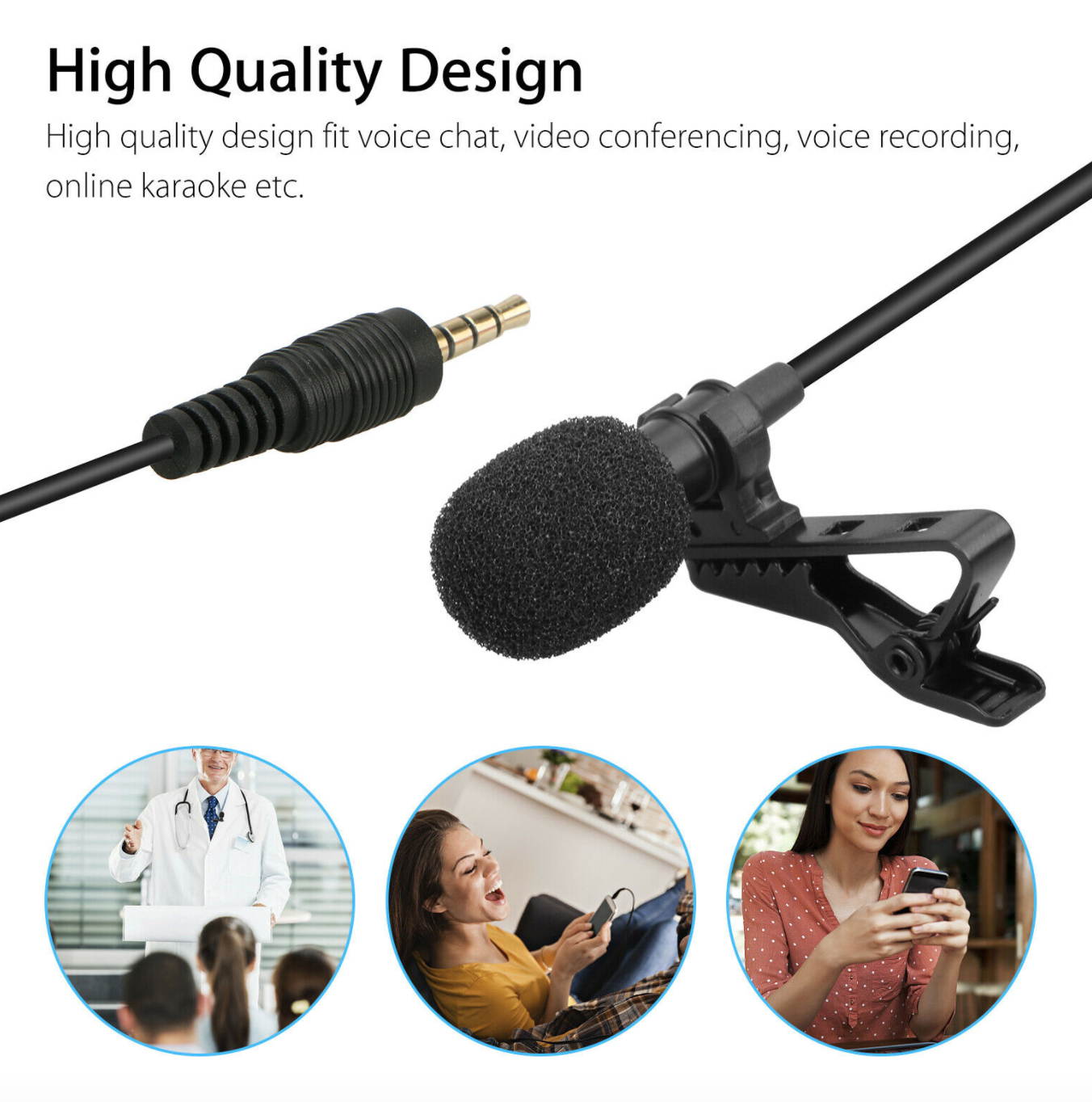 Ultimate Lavalier Microphone For Bloggers And Vloggers Lapel Mic Clip-on Phone