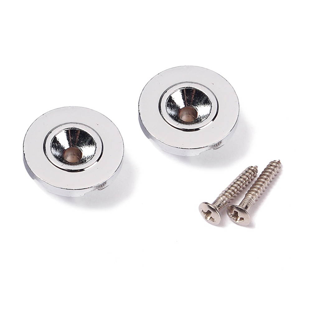 2pcs Guitar Steel Roller String Trees String Retainer String Guide with Screws for Electric Guitar Parts Replacement (Golden)