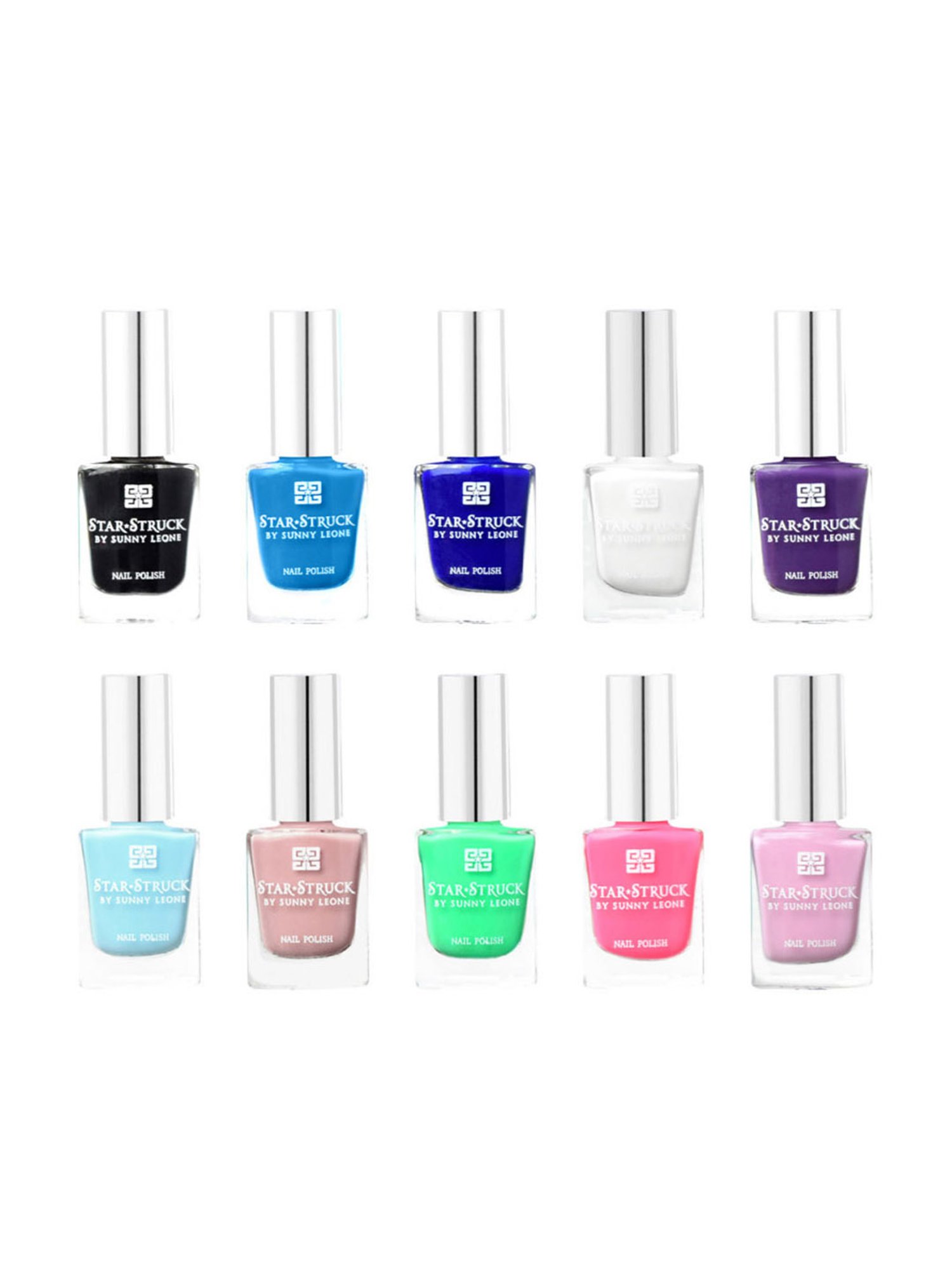 StarStruck By Sunny Leone Nail Polish Pack of 10 - 8 ml