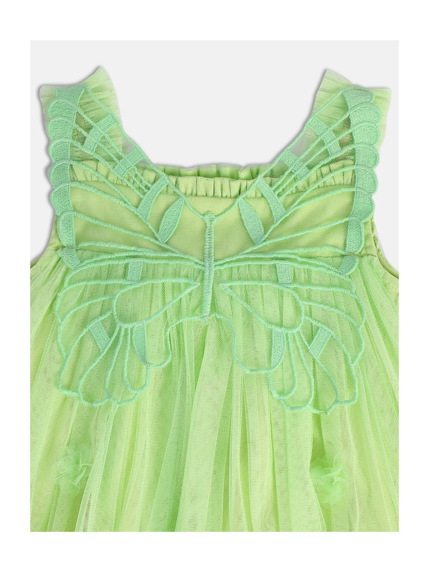 MINIKLUB Kids Green Solid Dress