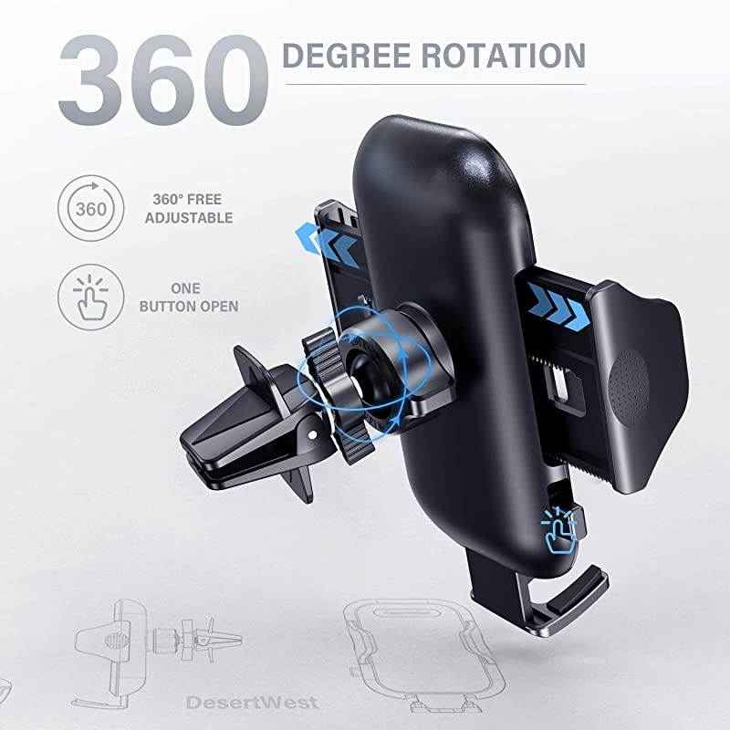 Car Phone Mount [2021 Upgraded Clip] Universal Air Vent Cell Phone Holder for Car [Thick Case Friendly] Compatible with iPhone 12 11 Pro Max SE XS XR 8 7 Galaxy S20 S10 S9 Note 20 10 &All