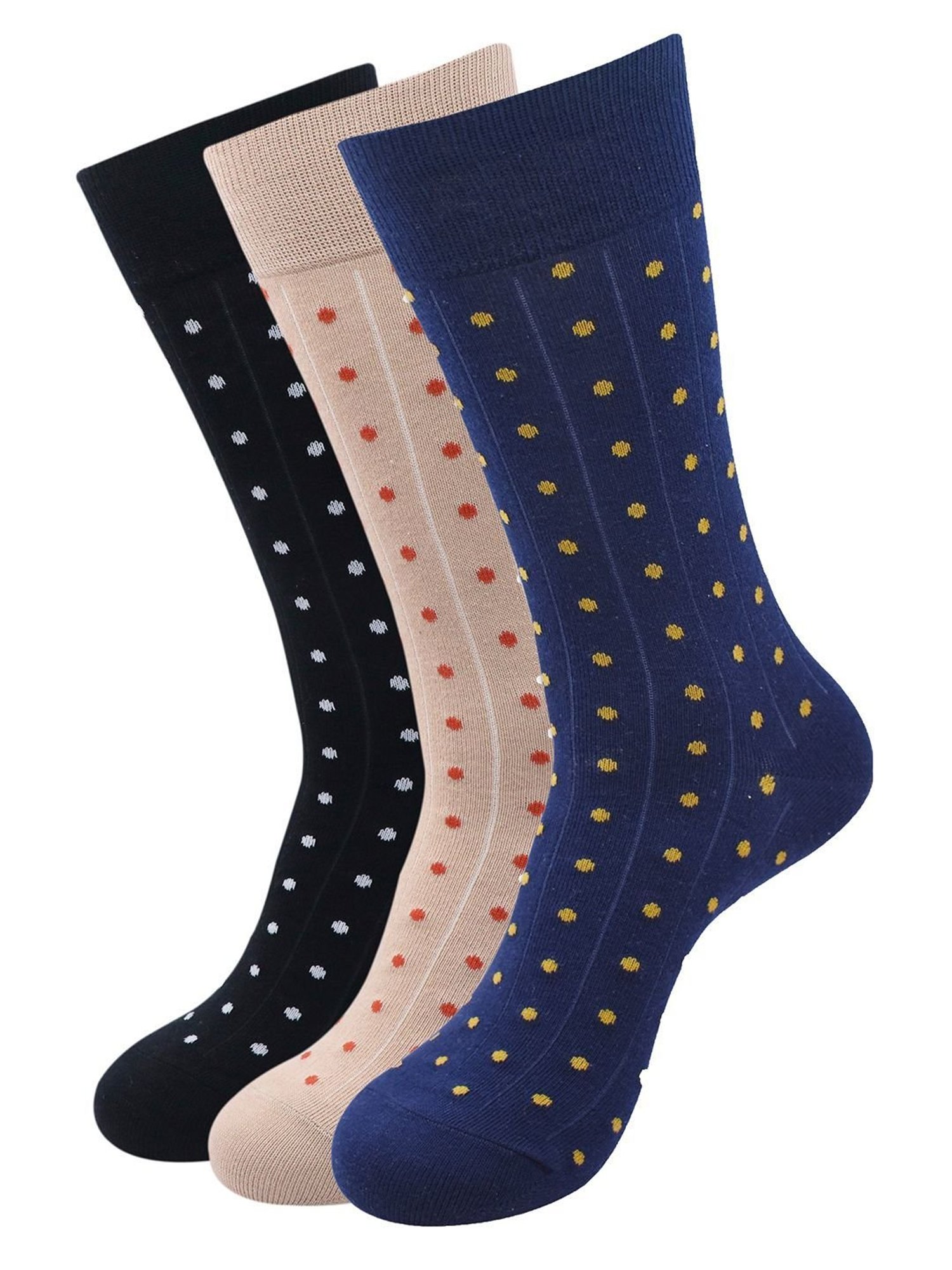 Balenzia Multicolor Free Size Polka Dot Socks - Pack of 3