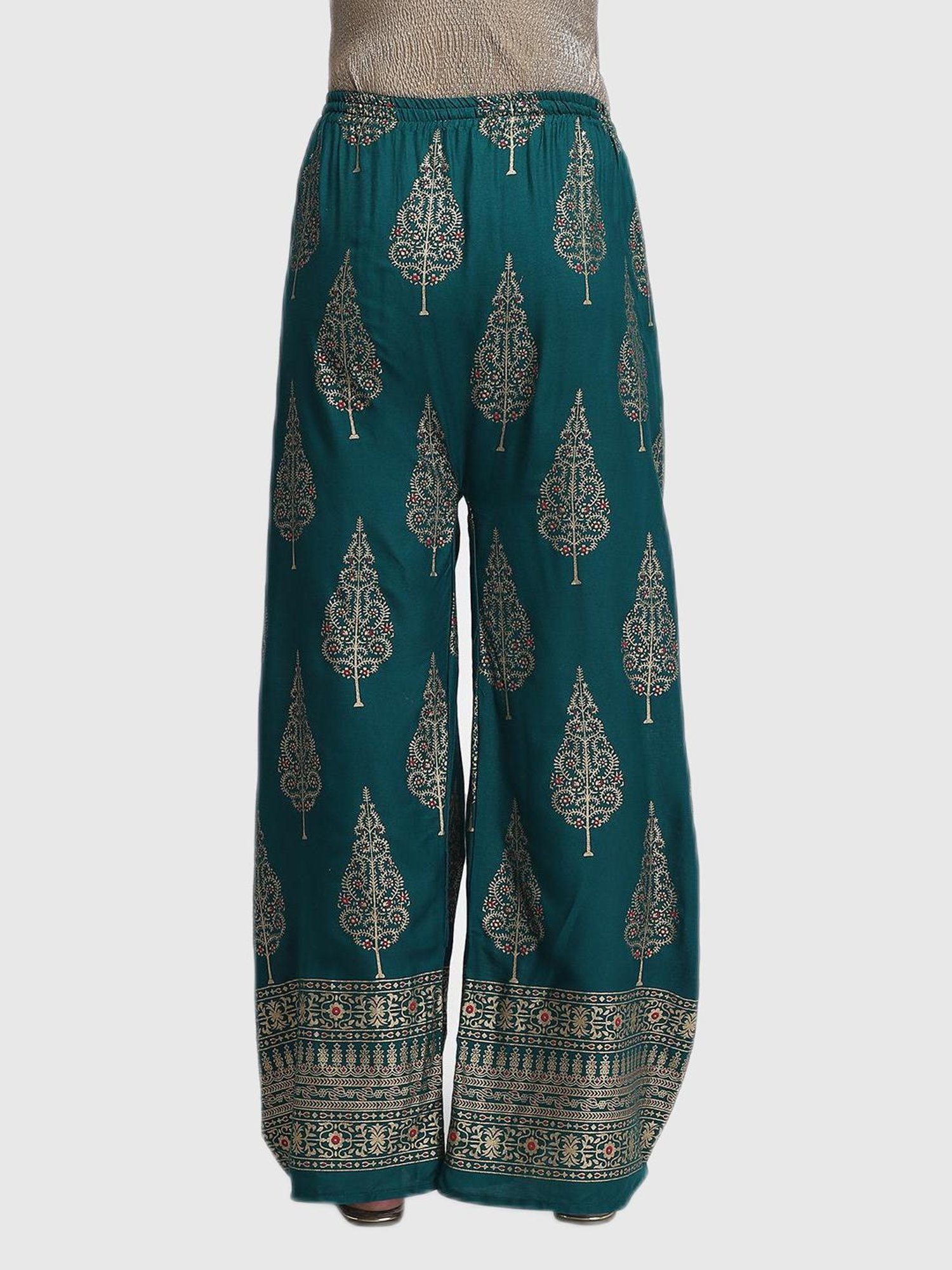 Aditi Wasan Green Printed Palazzos