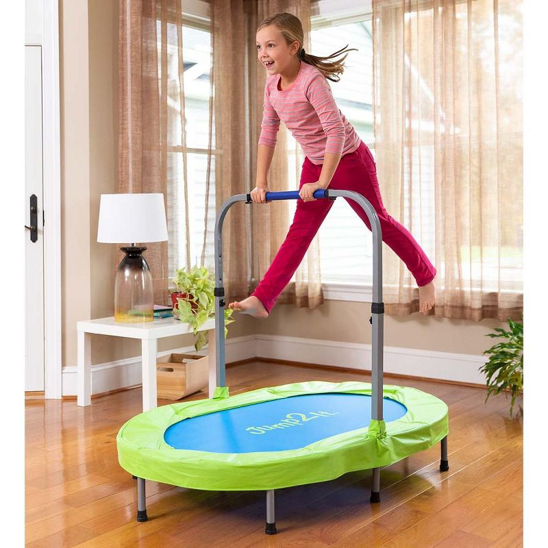 HearthSong Jump2It Indoor Trampoline with Adjustable and Folding Handle