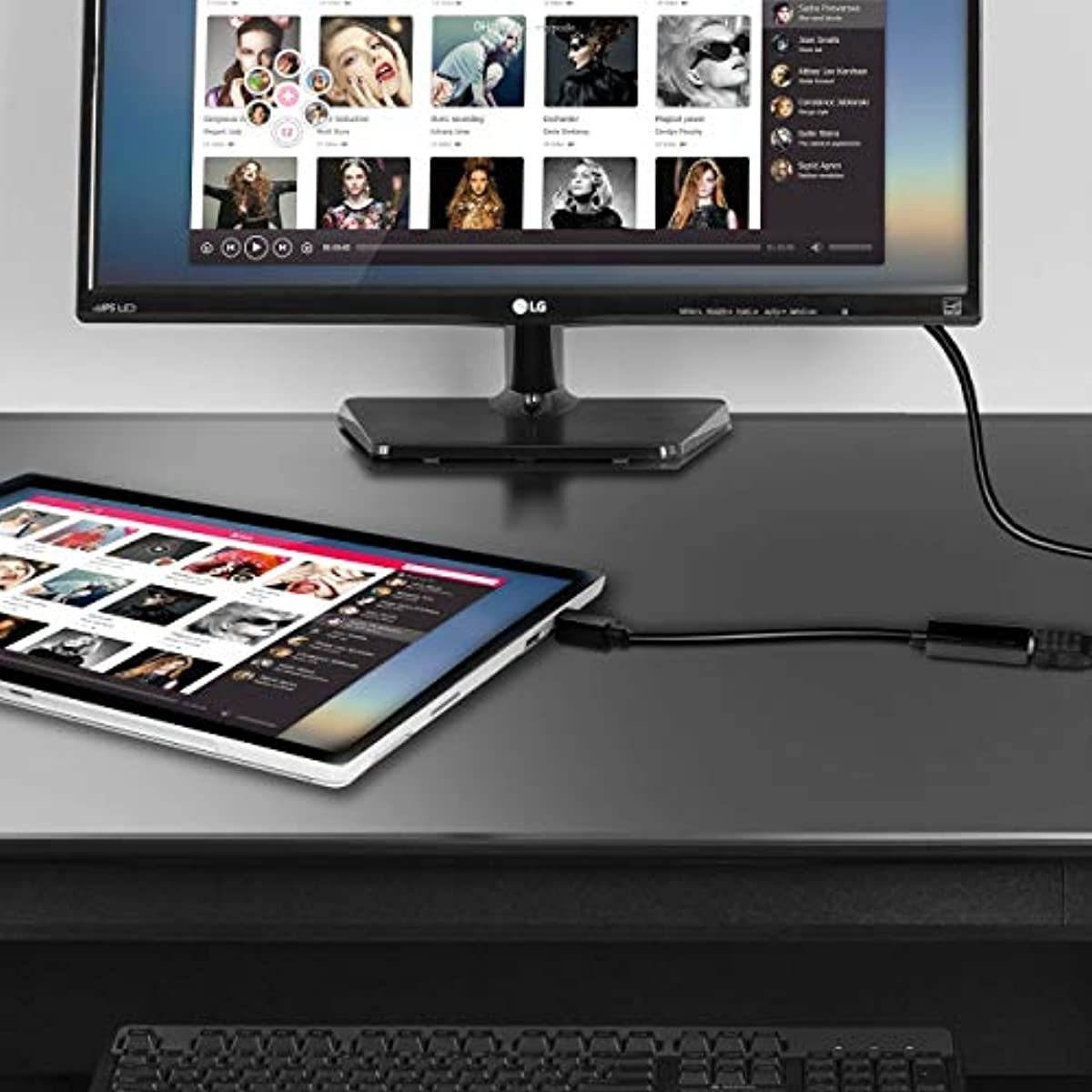 Mini DisplayPort to HDMI Adapter - MiniDP to HDMI - Thunderbolt/MiniDP to HDMI Cable Adapter - Black - 2 Pack