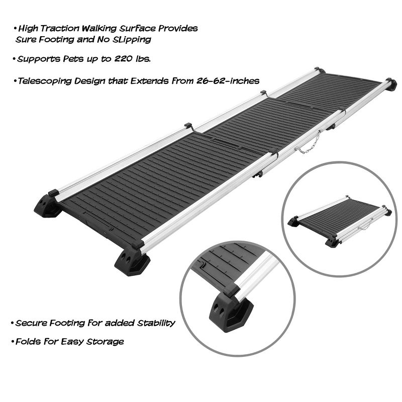 Pet Pal Aluminum Telescoping Portable Pet Ramp