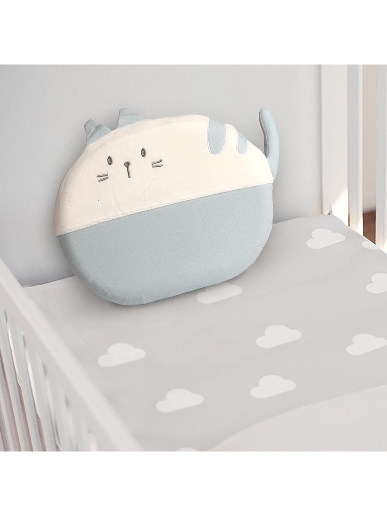 Baby Moo Cat Blue Memory Pillow