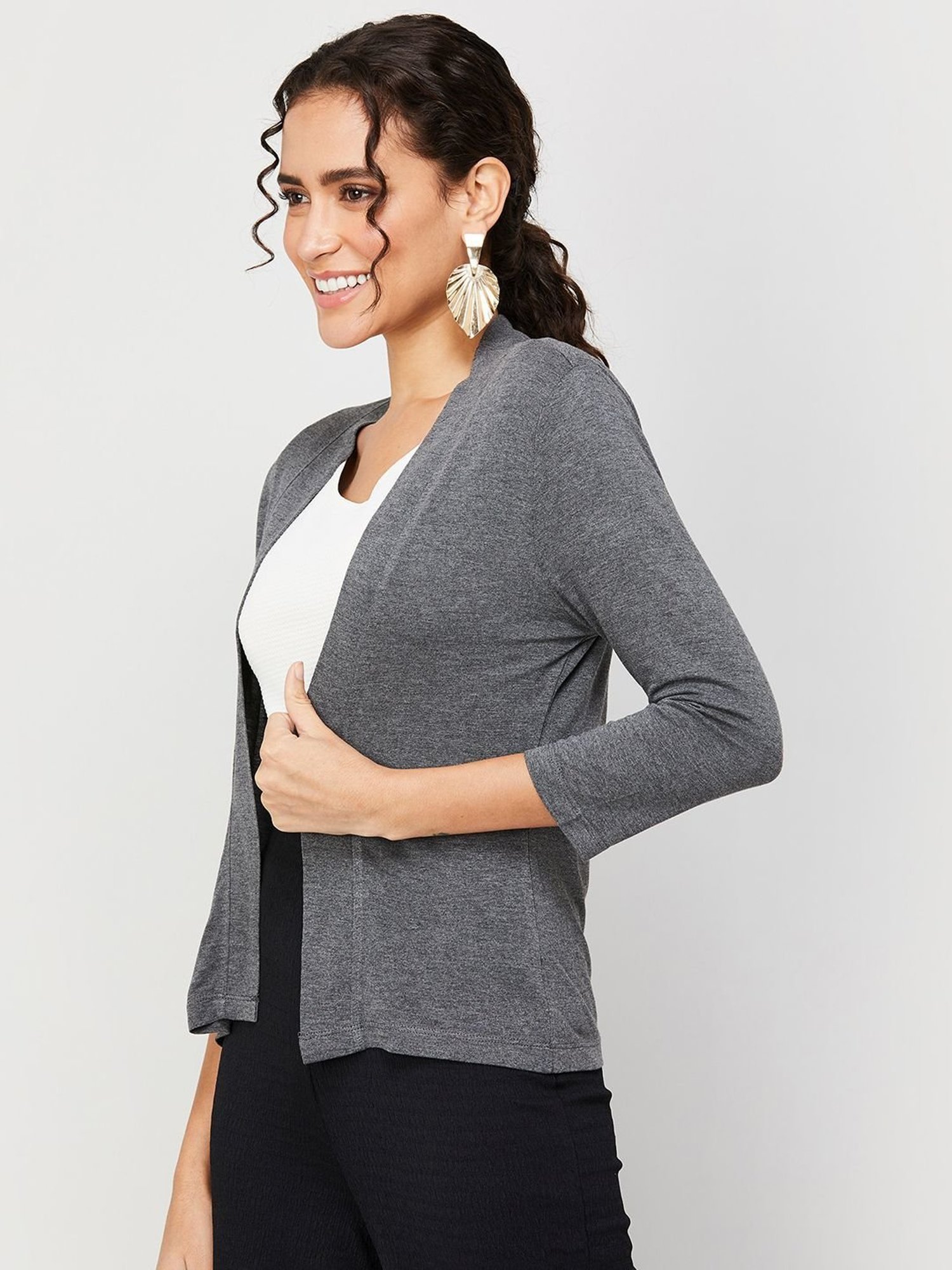 Code by Lifestyle Grey Plain Shrug