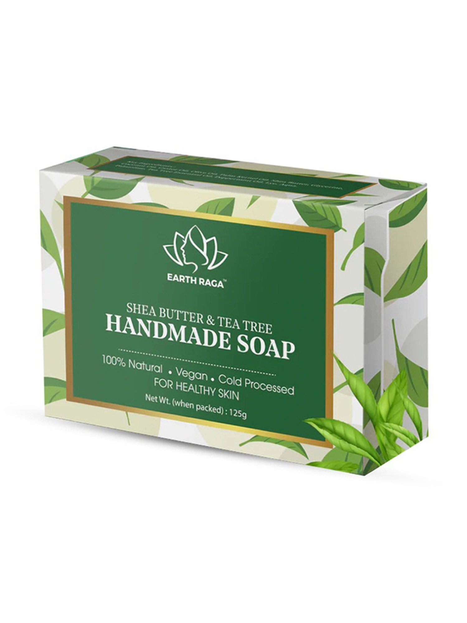 Earthraga Shea Butter & Tea Tree Handmade Soap - 125 gm