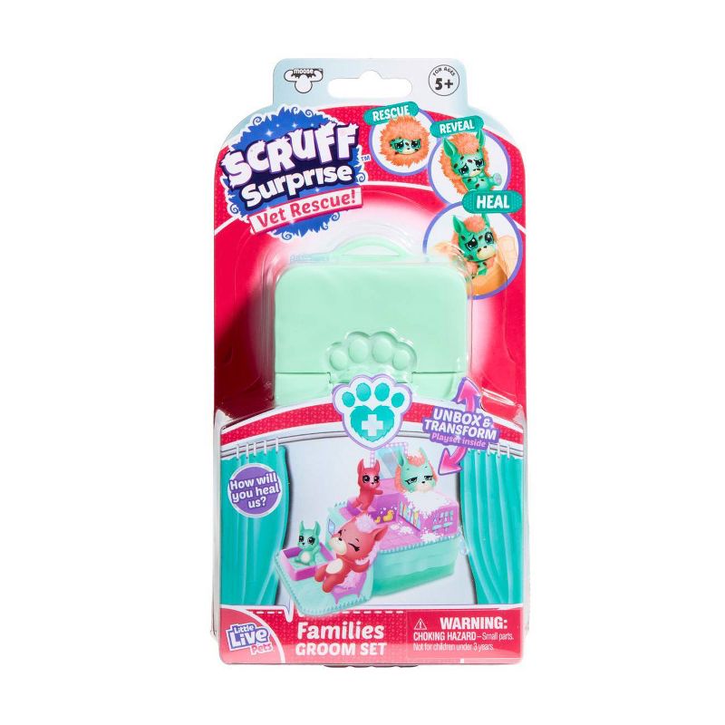 Little Live Pets Scruff Surprise Vet Rescue Families Groom Set