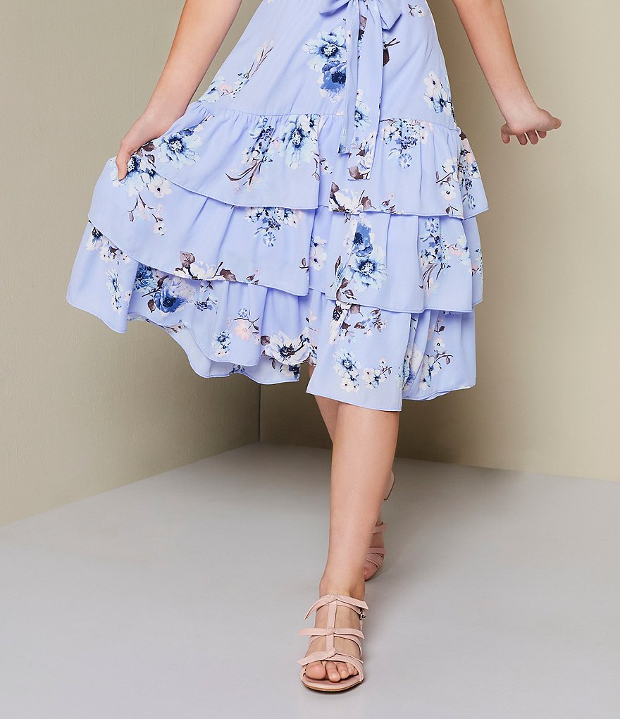 Copper Key Girls' Toodlez Three Bow Leather Dress Sandals (Youth)