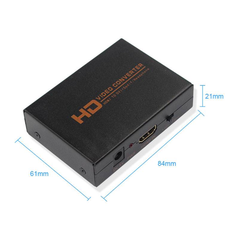 HDMI to DVI + spdif/headphone Video Converter Box Adapter for PS3 DVD + Power Adapter HDMI TO DVI Converter