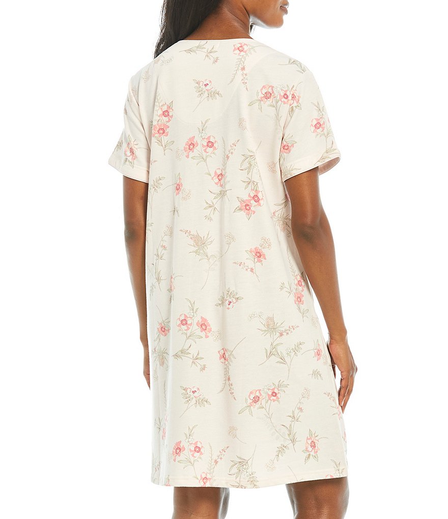 Lauren Ralph Lauren Paisley Print Satin Short Wrap Robe