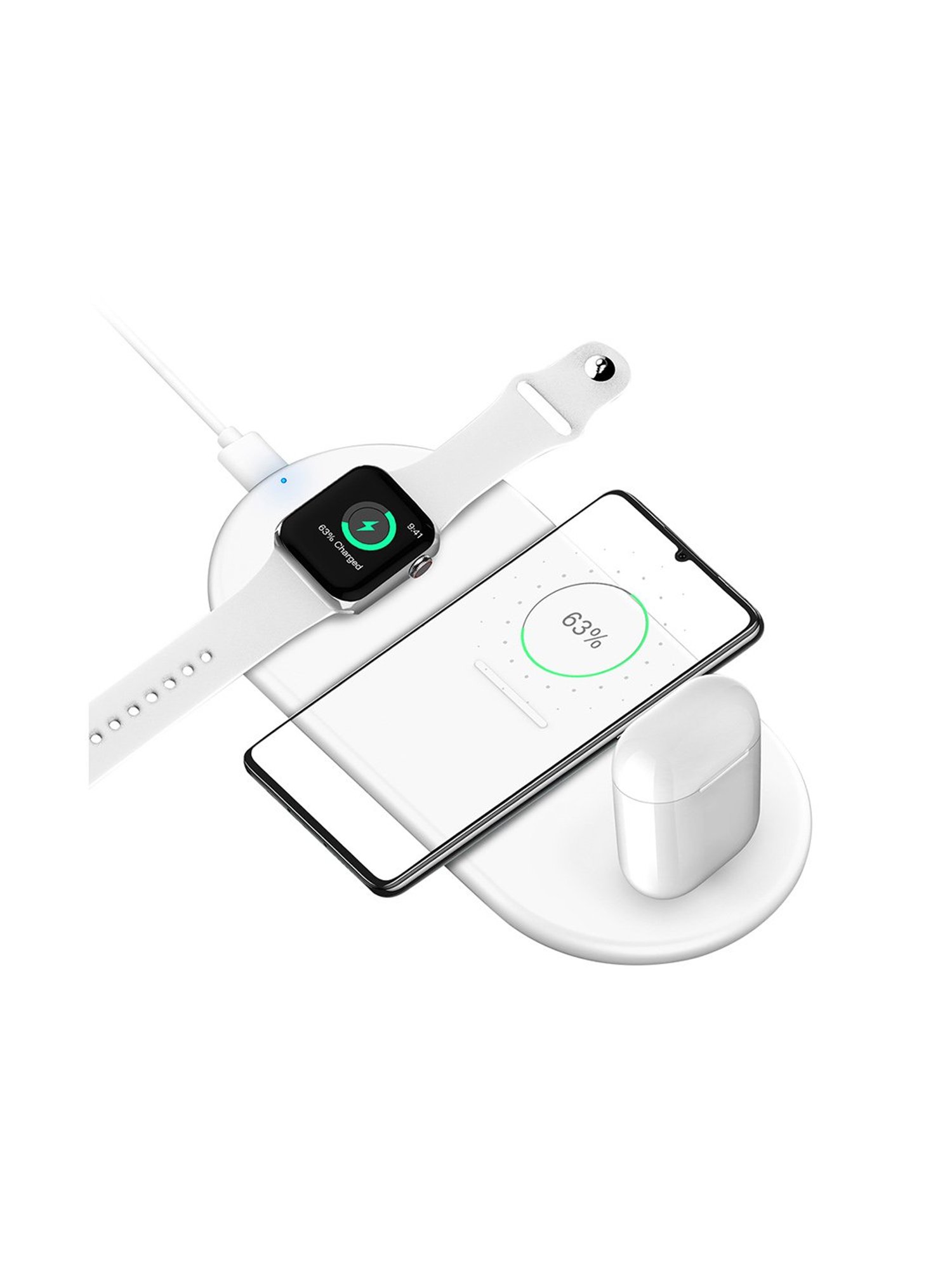UNIGEN UNIDOCK 310 3-in-1 7.5W Qi Wireless Charging Pad - White