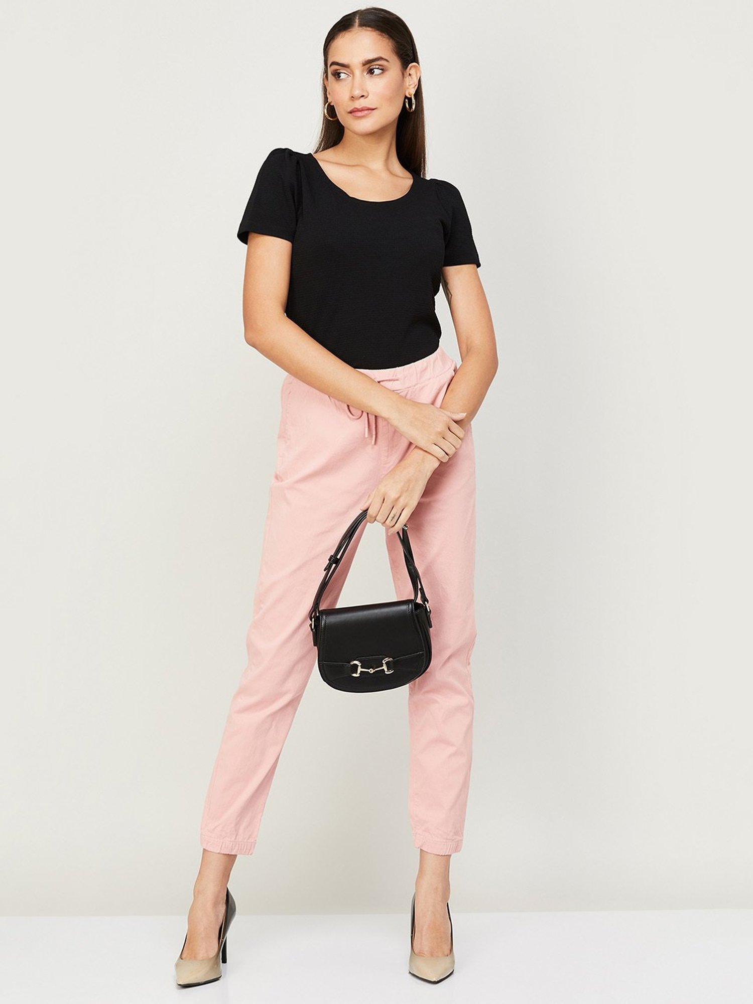 Code by Lifestyle Black Regular Fit Top