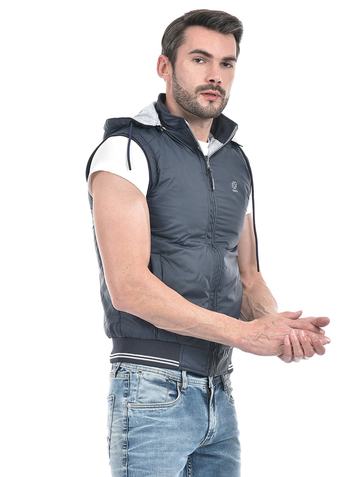 Integriti Navy & Light Grey Regular Fit Reversible Jacket