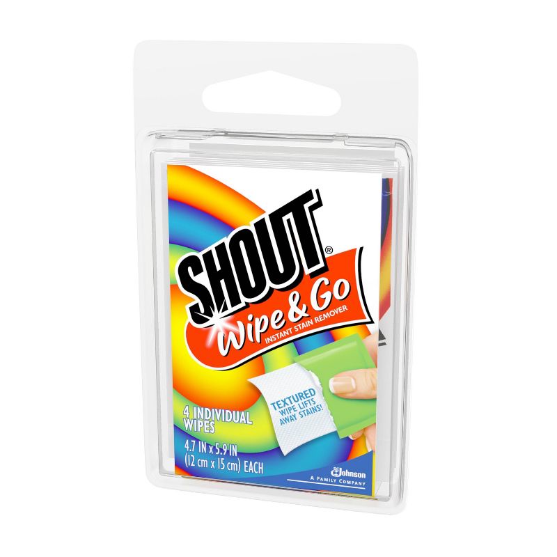 Shout Wipe & Go Instant Stain Remover - 4ct