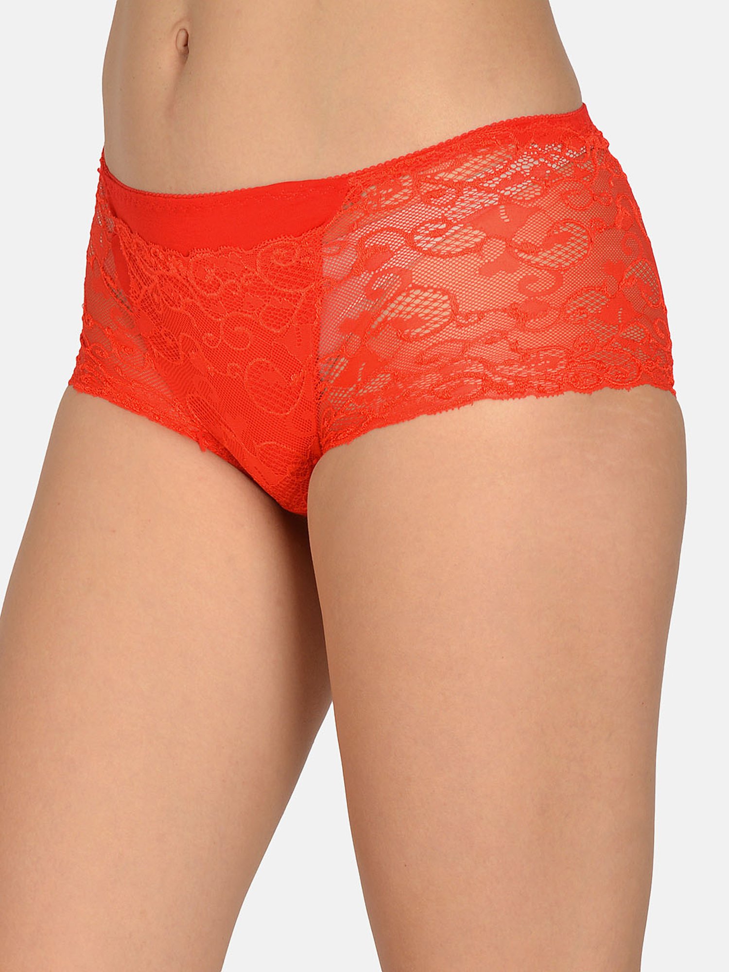 Mod & Shy Red Lace Hipster Panty