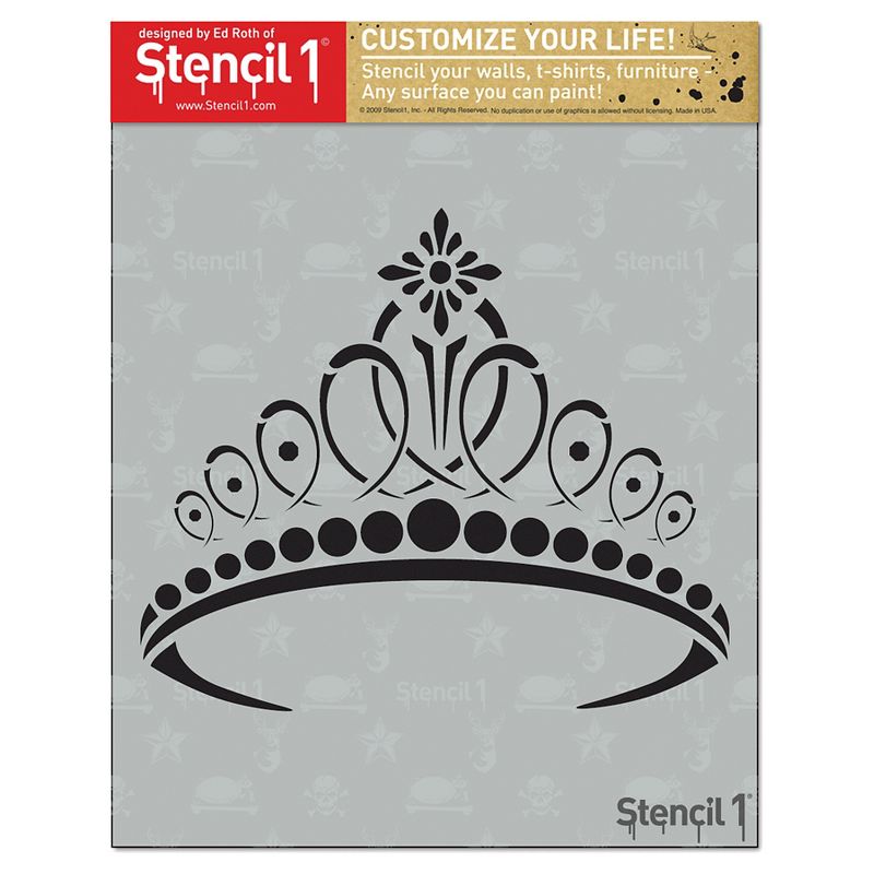 Stencil1 Tiara - Stencil 8.5" x 11"