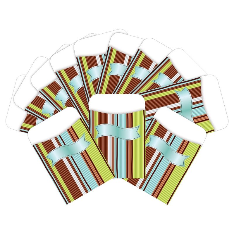 Barker Creek 12 Letter-Size File Folders & 30 Adhesive Pockets Set - Ribbon by the Yard