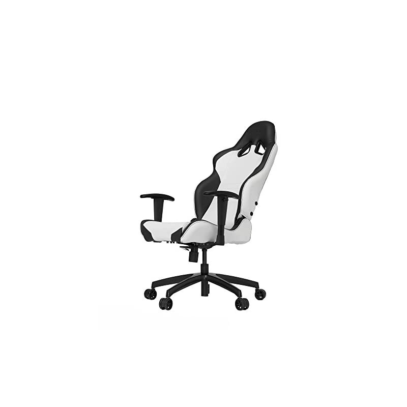 Gaming Chair Racing Seat, S-Line Slim SL2000 BIFMA Cert, White/Black