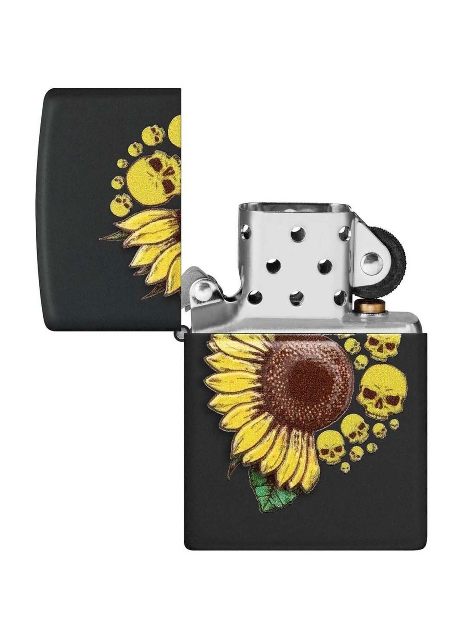 ZIPPO Black & Yellow Brass Windproof Pocket Lighter