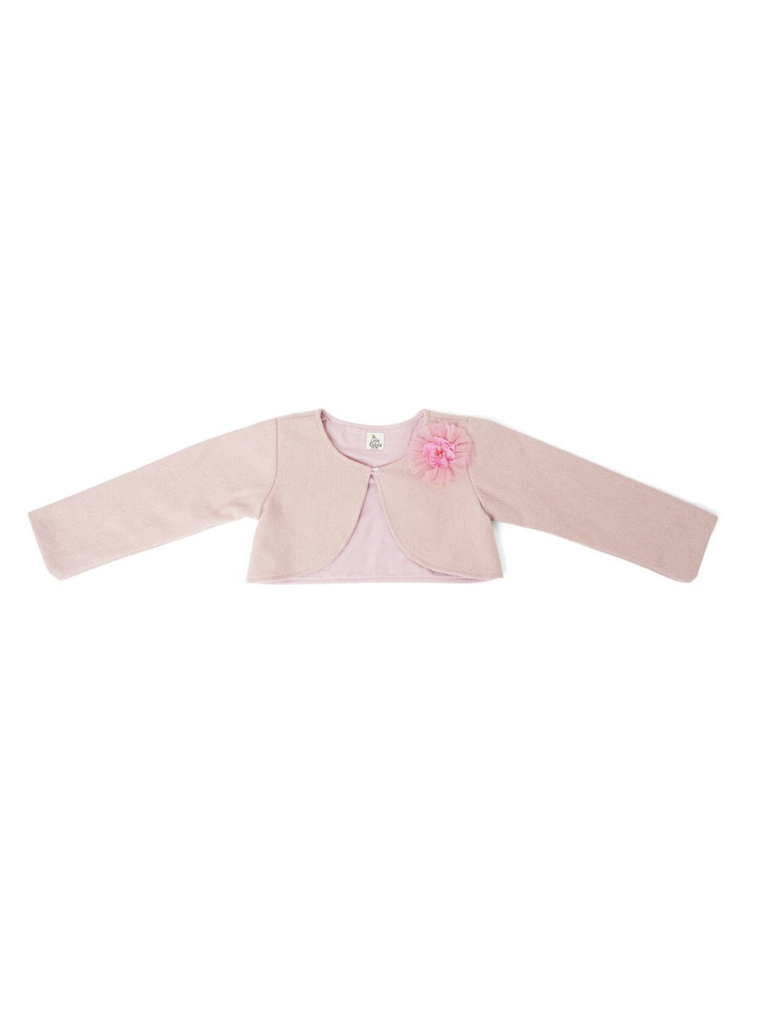 A Little Fable Kids Pink Applique Full Sleeves Shurg