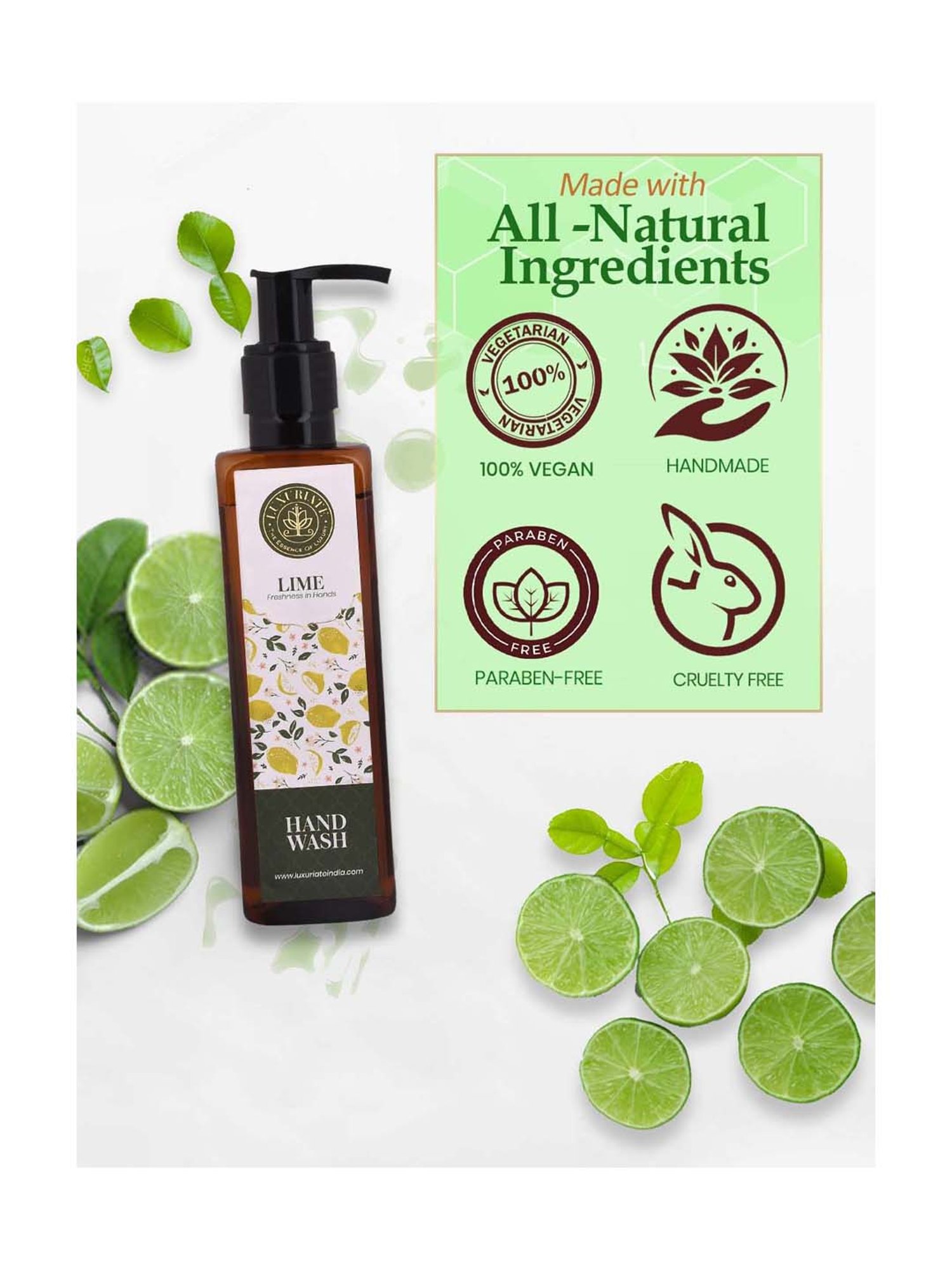 Luxuriate Lime Refreshing Gentle Foaming Liquid Hand Wash - 200 ml