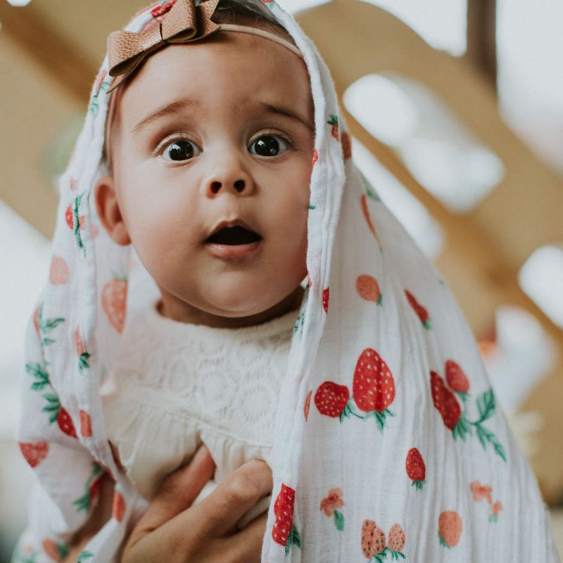 Little Unicorn Cotton Muslin Swaddle Blankets - Berry Lemonade