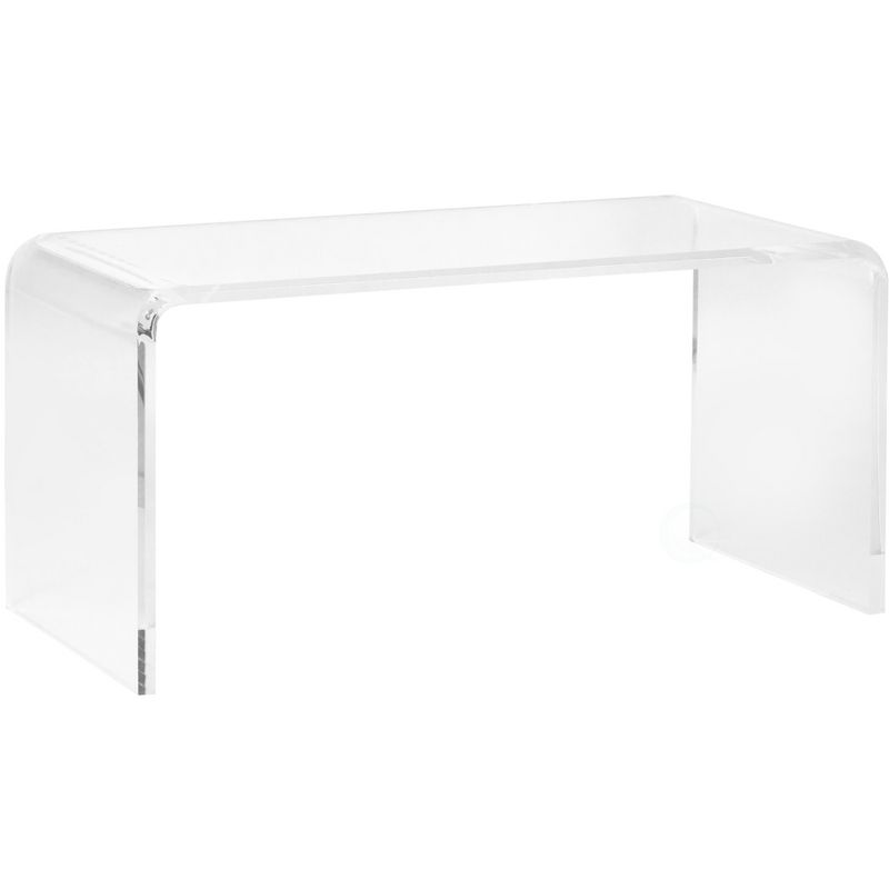 Bold Tones Rectangular Acrylic Waterfall Modern Coffee Table