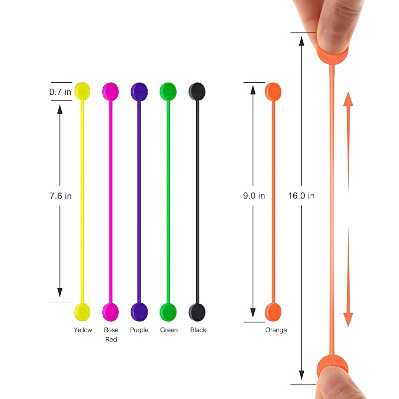 Magnetic Twist TiesSilicone Fridge MagnetsCable Straps with Strong Magnet for Bundling and OrganizingBookmark ClipsCord Wrap for HomeOfficeSchool or Just For Fun 6 Colors12 Pack