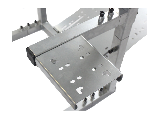 GTR Racing Simulator GTAF-S-S105LBKRD - GTA-F Model (Silver) Triple or Single Monitor Stand with Black/Red Adjustable Leatherette Seat, Racing Simulator Cockpit gaming chair Single Monitor Stand