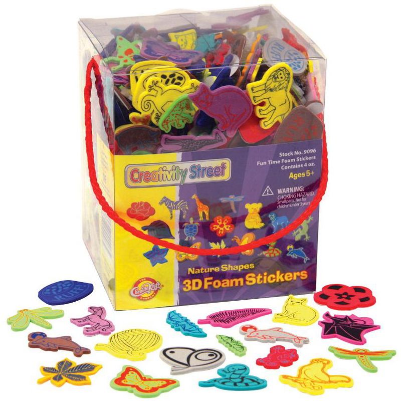Wonderfoam Self-Adhesive Nature Assorted Shape Foam Sticker, Assorted Size, Assorted Color, 4 oz