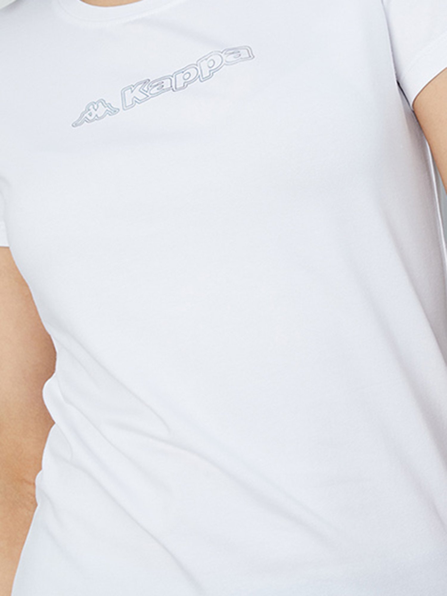 KAPPA White Cotton Graphic Print T-Shirt