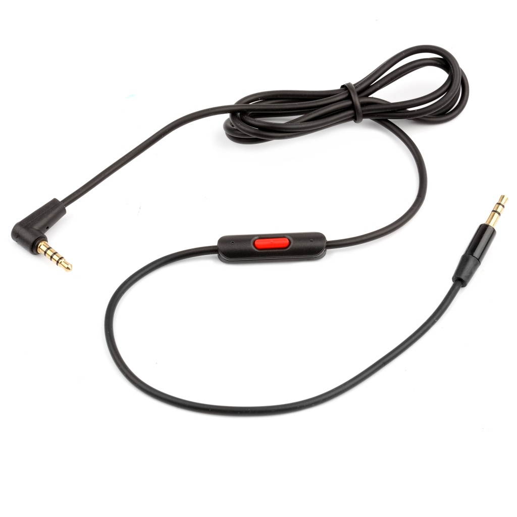 REYTID Beats by Dr. Dre Solo HD Cable & Ear Cushion Kit - Black Leather & RemoteTalk - Replacement Headphone Lead Ear Pad EarPads Cord Audio