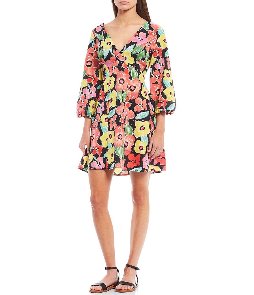 B. Darlin Sleeveless Lurex Striped Tiered Trapeze Dress